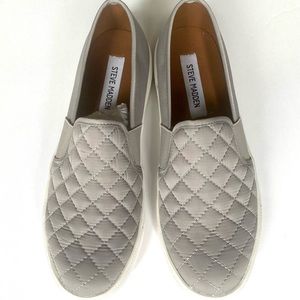 Steve Madden Ennore Grey Puls Quilted Slip On Women’s Sneakers. New. size 8.5